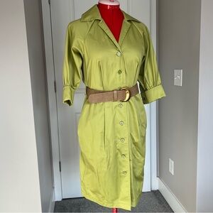 Donna Karan Lime Satin Dress